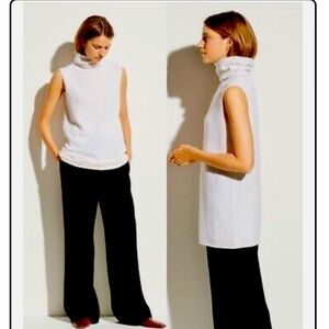 Vince cashmere sleeveless turtleneck